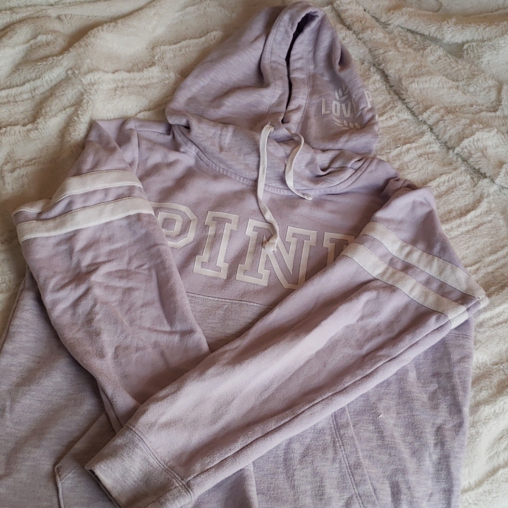 VS PINK light purple hoodie